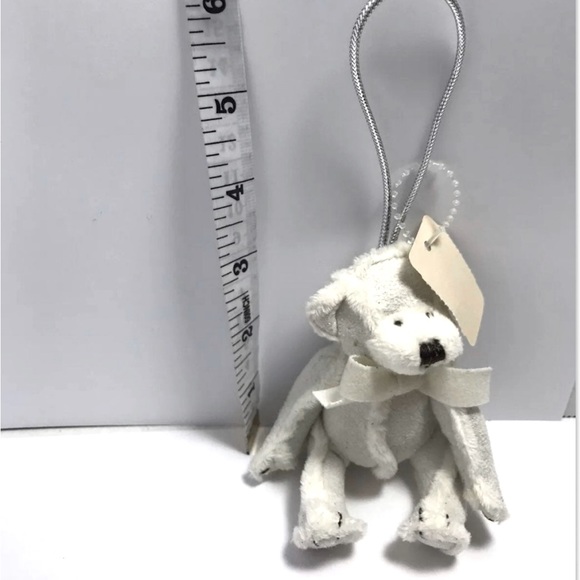 BNWT Bath and Body Works Mini Cream Teddy Bear ornament GREAT GIFT TOPPER - Picture 6 of 6